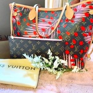 Louis Vuitton NEVERF.MM.MNG JUNGL.S.PO Brown/ PINK